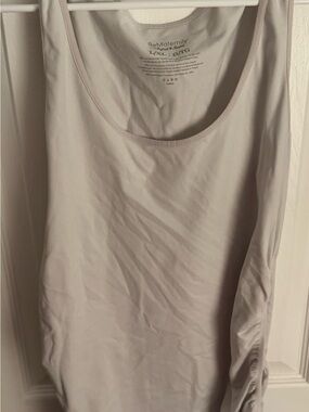 BeMaternity Light Gray Scoop Neck Maternity Tank